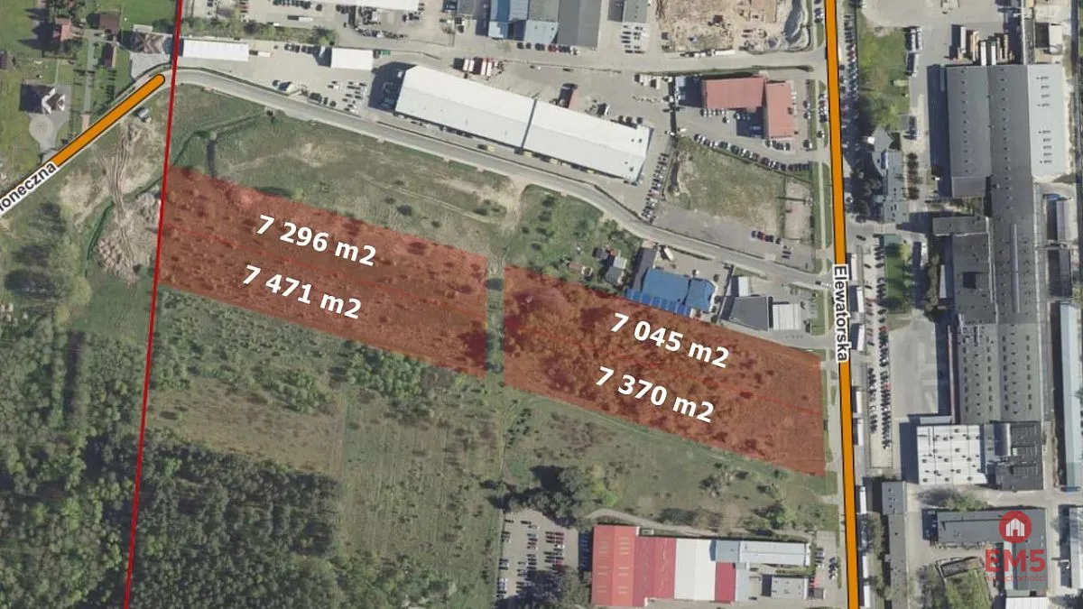 Działka przemysłowa 0,7 ha, ul. Elewatorska