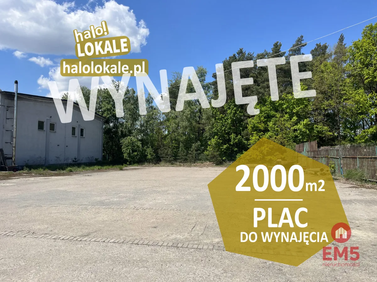 Plac utwardzony do wynajęcia.