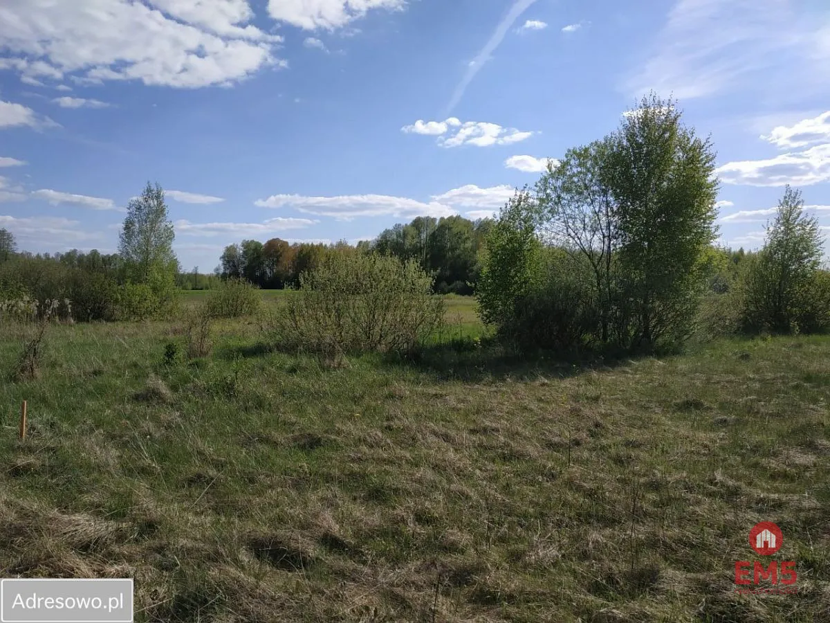 Działka inwestycyjna w pobliżu lasu.